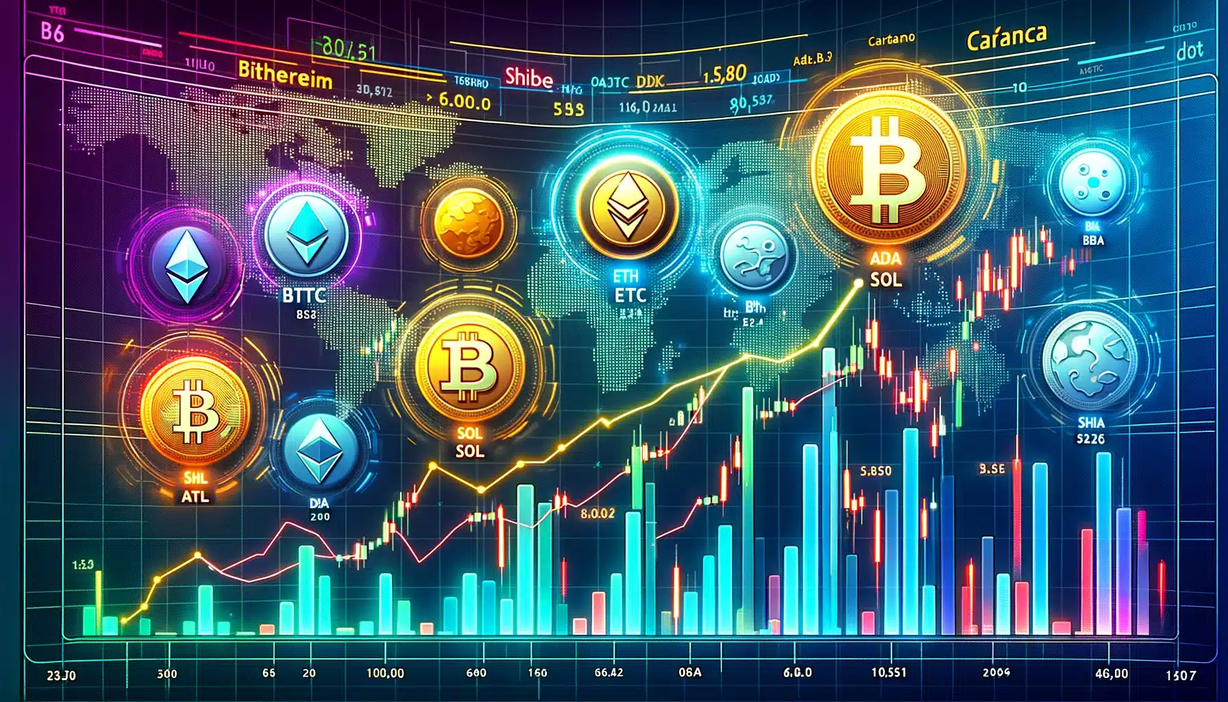 Analiza cen z dnia 16 marca 2024 – BTC, ETH, BNB, ADA, SOL i SHIB