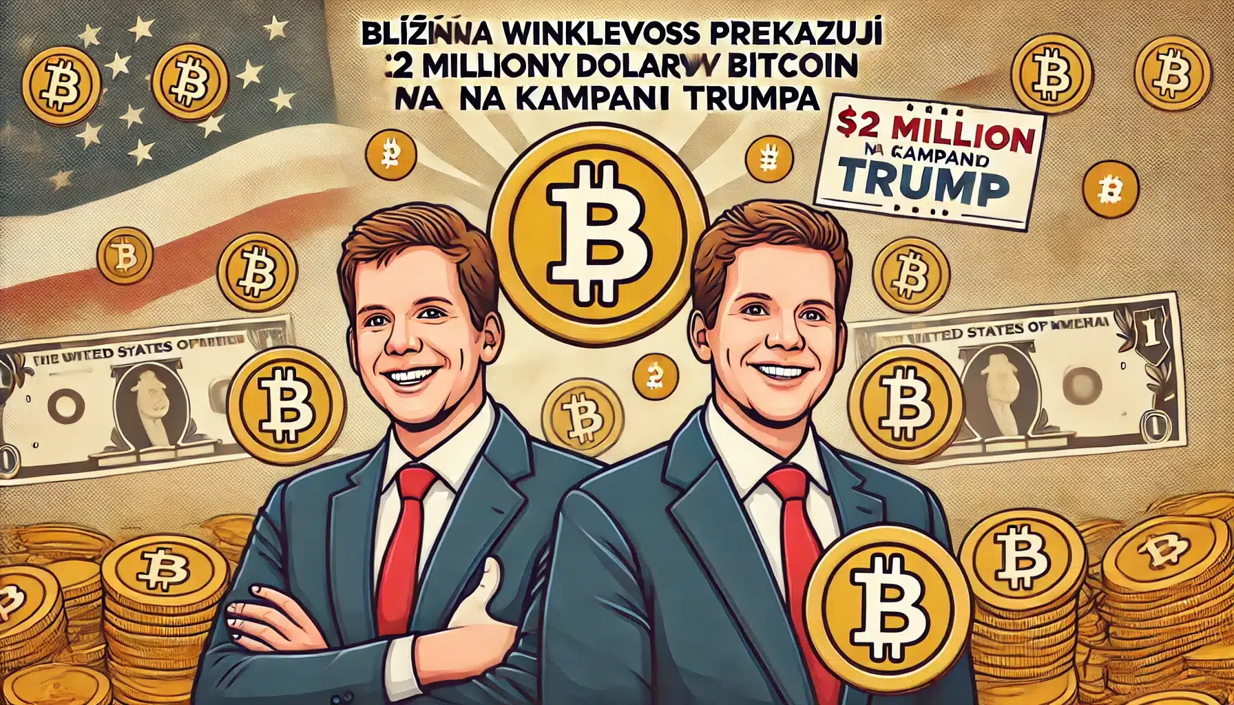 Bliźniacy Winklevoss Przekazują 2 Miliony Dolarów w Bitcoinie na Kampanię Trumpa