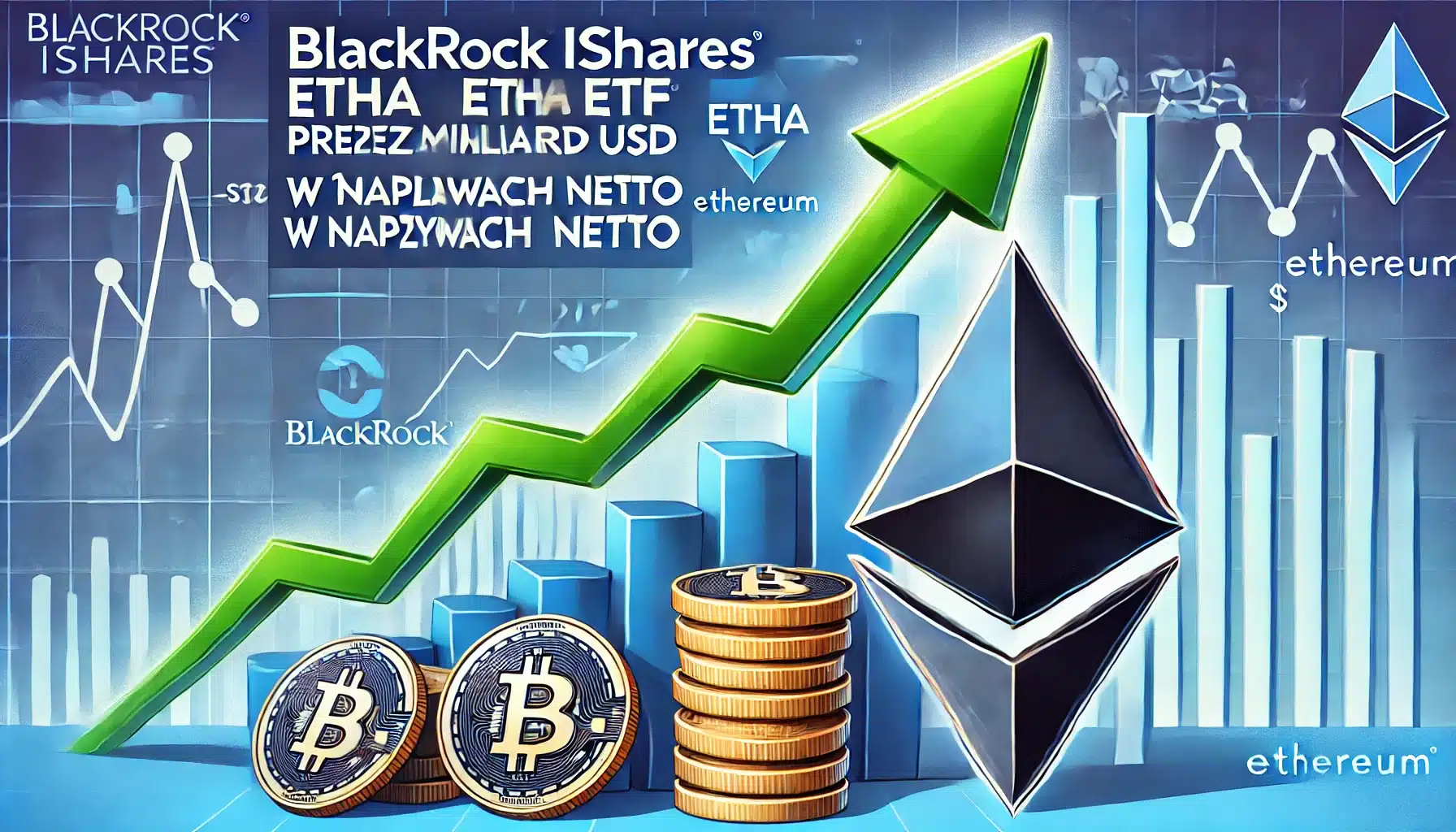 BlackRock iShares ETHA ETF Przekracza 1 Miliard USD w Napływach Netto