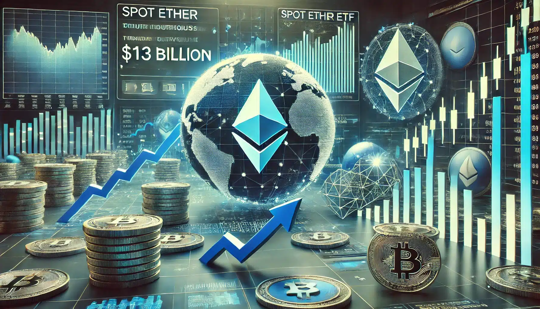 Spot Ether ETF w USA Odnotowują Największe Wypływy Pomimo Wzrostu Wolumenu Handlu do 13 Miliardów USD