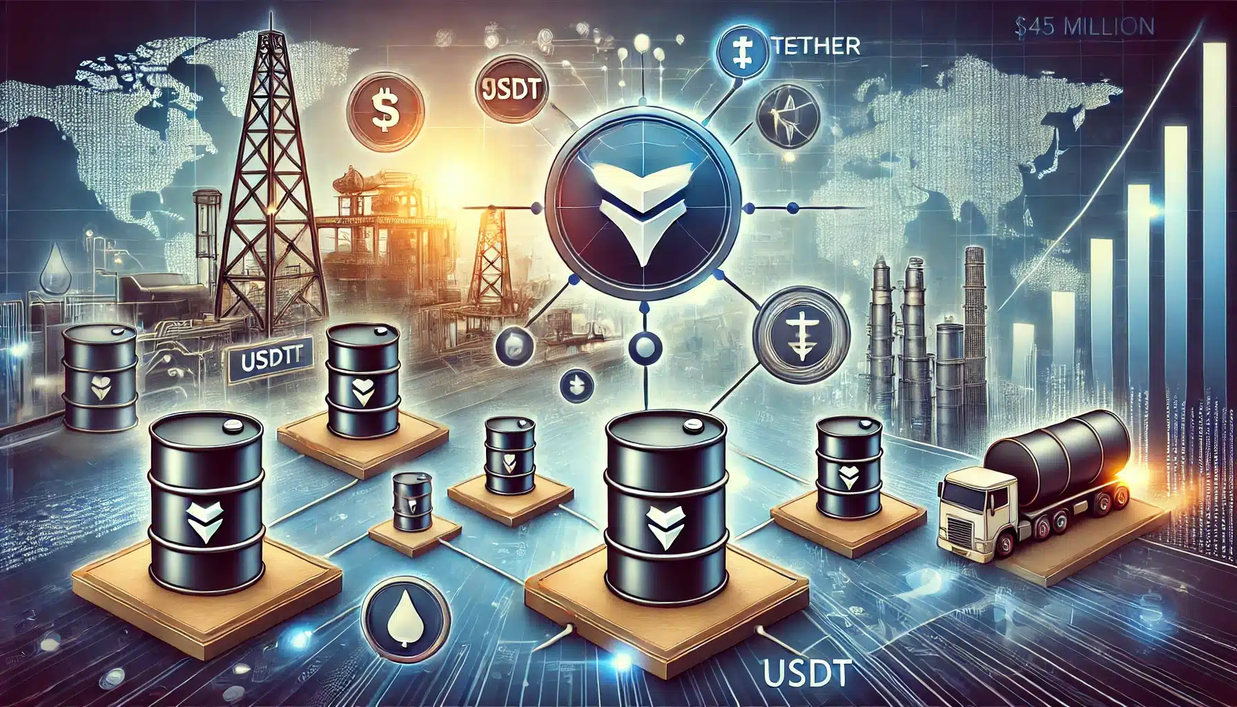 Tether realizuje transakcję na 45 mln USD w handlu ropą za pomocą USDT