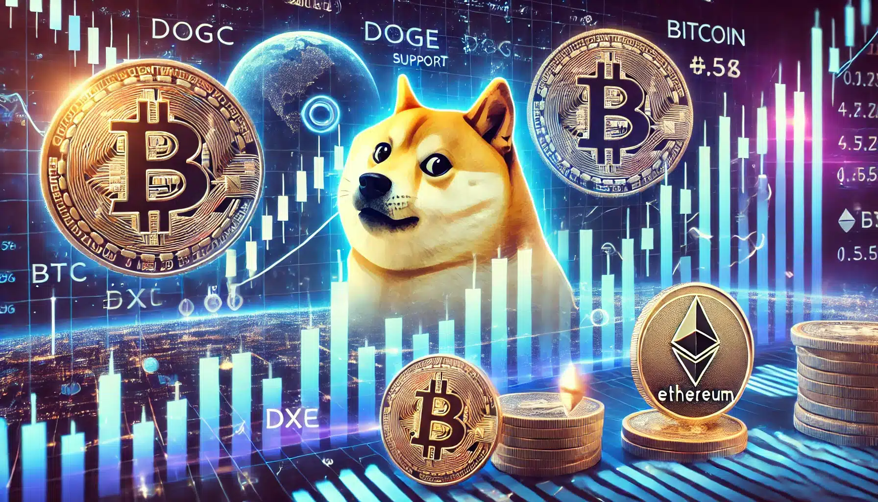 Dogecoin (DOGE) na kluczowym wsparciu, Indeks Dolara Amerykańskiego (DXY) sygnalizuje wzrost Bitcoina, Ethereum (ETH) z najgorszym wynikiem w Top 10